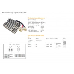 DZE REGULATOR NAPIĘCIA SUZUKI DL1000 V-STORM '02-'12 12V 35A (32800-06G01, 32800-06G00) (ESR539) (RX41)