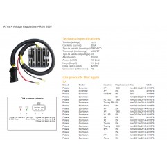 DZE REGULATOR NAPIĘCIA POLARIS SPORTSMAN 550 '10-'14, 850 '10-'16, 1000 '15-'16, SCRAMBLER 550/850/1000 (MOSFET - 50A) (4012678)