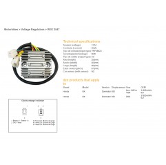 DZE REGULATOR NAPIĘCIA HONDA NX650 DOMINATOR '95-'99, '02 (31600-MAN-621) (12V/35A)