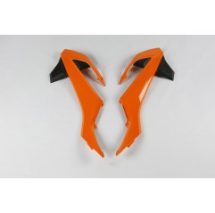 UFO 2021/10 OSŁONY CHŁODNICY KTM SX 65 '16-22, KOLOR OEM '16 I '18 (POMARAŃCZOWY/CZARNY)