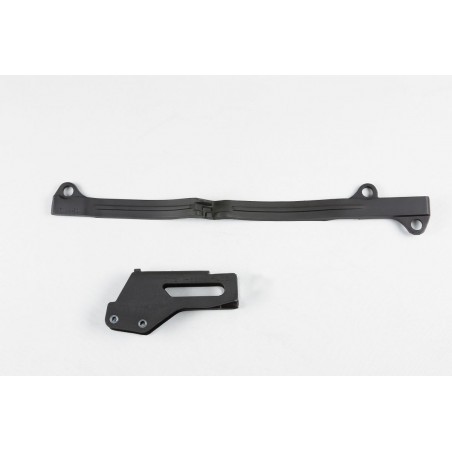 UFO 2021/10 KOMPLET ŚLIZG + PROWADNICA ŁAŃCUCHA SUZUKI RMZ 250 '10-18, KOLOR CZARNY