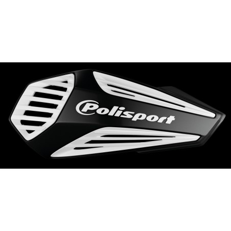 POLISPORT OSŁONY RĄK (HANDBARY) MODEL MX AIR Z UNIWERSALNYM ZESTAWEM MONTAŻOWYM 22/28 KOLOR CZARNO BIAŁY