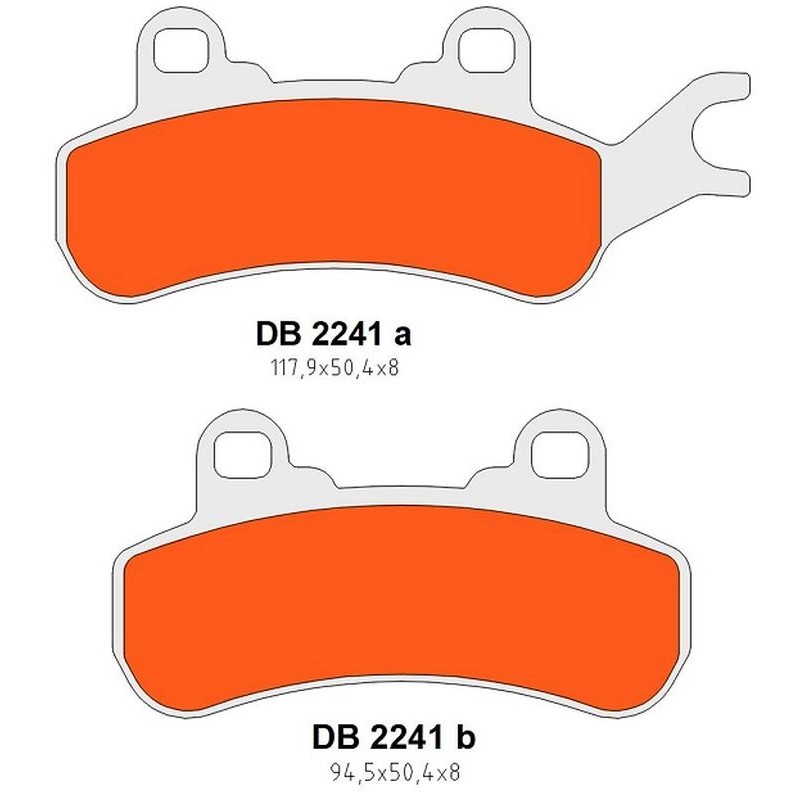 DELTA BRAKING 2022/01 KLOCKI HAMULCOWE KH682 TYŁ/PRZÓD LEWY CAN-AM DEFENDER/TRAXTER 800 '16-'21, MAVERIC 800/900 '18-'21, COMMAN