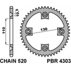 PBR ZĘBATKA TYLNA 4303 39 F HONDA TRX 400/450 X/EX (JTR1350.39) (ŁAŃC. 520)