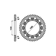 PBR ZĘBATKA TYLNA 4308 39 C45 HONDA XL 500S 79-81 ( MOŻE ZASTĄPIĆ 245 39 ) (ŁAŃC. 520)