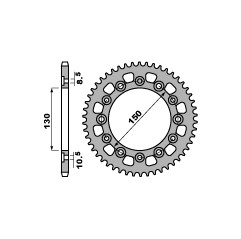 PBR ZĘBATKA TYLNA 4309 45 C45 HONDA NX 650 (88-90) (JTR245/3.45) (ŁAŃC. 520)