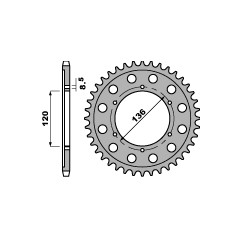 PBR ZĘBATKA TYLNA 4324 51 C45 YAMAHA TZR 125RR 96-00 (ŁAŃC. 428)