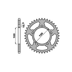 PBR ZĘBATKA TYLNA 4363 40 C45 APRILIA 1000, 850 MANA (08-16) (JTR702.40) (ŁAŃC. 525)