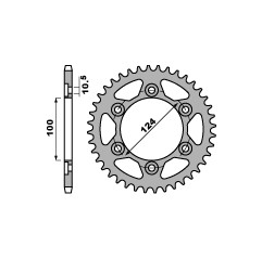 PBR ZĘBATKA TYLNA 4366 37 C45, DUCATI 916 MONSTER (01-03) (JTR745.37) (ŁAŃC. 525)