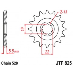 JT 2021/12 ZĘBATKA PRZEDNIA 825 13 HUSQVARNA TC/TE/TXC 250/310 '09-13' (82513JT) (ŁAŃC. 520)