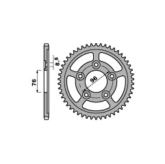 PBR ZĘBATKA TYLNA 4375 43 C45 CAGIVA 125, PLANET (99), 125N-1 97-99 (ŁAŃC. 520) (JTR-BRAK)