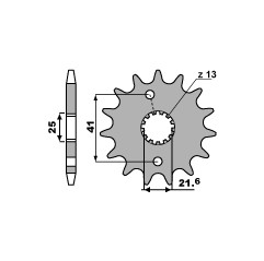 PBR ZĘBATKA PRZEDNIA 438 14 18NC SUZUKI GSX 400 F 81-86, GR 650 (-1) (ŁAŃC. 520)