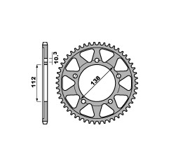 PBR ZĘBATKA TYLNA 4383 48 C45 YAMAHA R6 99-02 (ŁAŃC.532) (JTR1873.48)