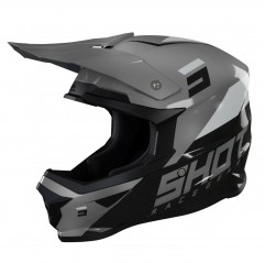 SHOT RACING (2022) KASK MOTO FURIOUS CHASE BLACK GREY GLOSSY KOLOR CZARNY-SZARY ROZMIAR M