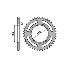 PBR ZĘBATKA TYLNA 4402 50 F YAMAHA DT 50R 03-06 (JTR1131.50) (ŁAŃC. 420)