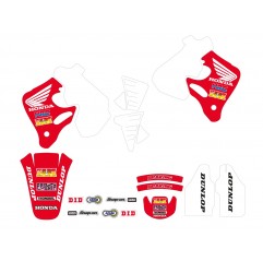 TECNOSEL KOMPLET NAKLEJEK (OKLEIN) HONDA CR 125 '93-'94, CR 250 '92-'94, REPLICA TEAM HONDA '92