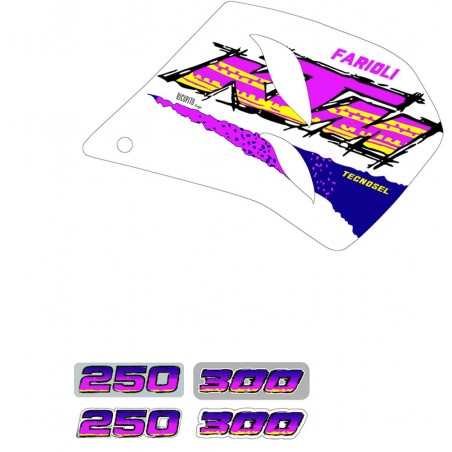 TECNOSEL KOMPLET NAKLEJEK (OKLEIN) KTM 250/360 '93-'97, REPLICA TEAM KTM ENDURO '94