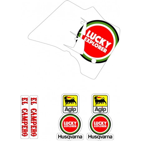 TECNOSEL KOMPLET NAKLEJEK (OKLEIN) HUSQVARNA CR/WR '91-'94, REPLICA TEAM CH RACING HUSQVARNA '93