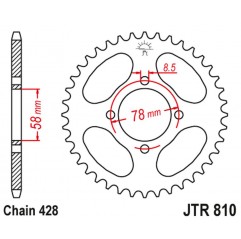 JT 2021/12 ZĘBATKA TYLNA 810 43 SUZUKI GS 125 '83-00 (81043JT) (ŁAŃC. 428)