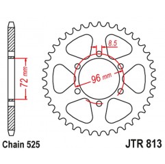 JT 2021/12 ZĘBATKA TYLNA SUZUKI TS 250 '71-76 (ŁAŃC. 525)
