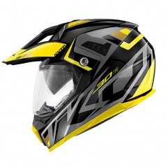 KAPPA 2022/01 KASK KV30 EVO GRAYER DUAL OFF ROAD Z SZYBĄ I BLENDĄ KOLOR CZARNY MAT/SZARY/ŻÓŁTY ROZM. L/60