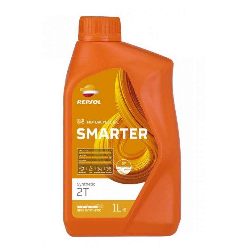 REPSOL OLEJ SILNIKOWY 2T SMARTER SYNTHETIC 1L PÓŁSYNTETYCZNY (12) - ZASTĘPUJE RP150W51