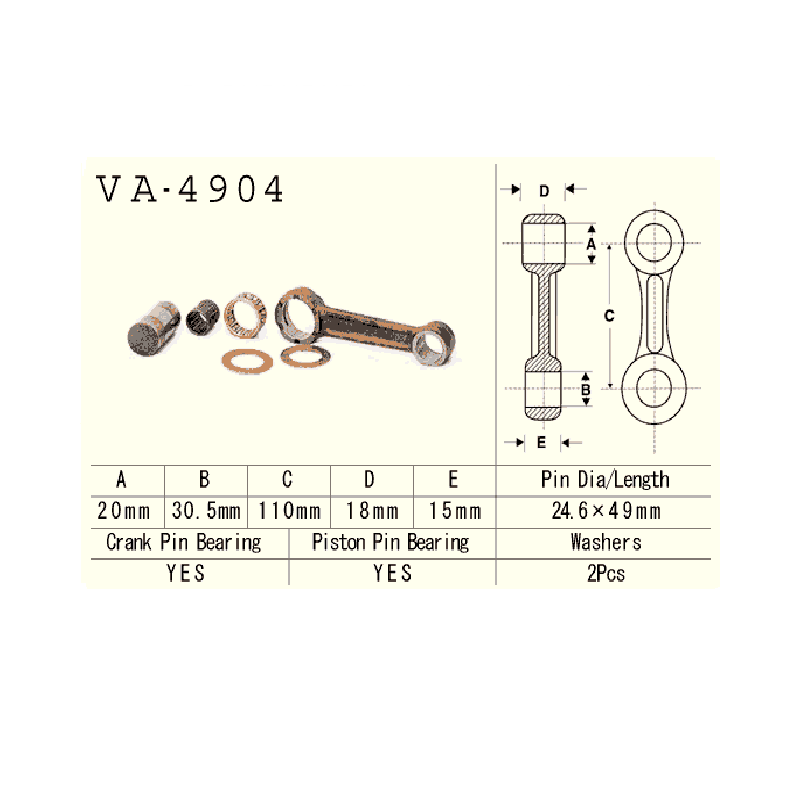 VESRAH KORBOWÓD KAWASAKI JS 550 (550 SX) '89-'96 (C1,C2,C3,C4,C5) (SKUTER WODNY) DO ZAMÓWIENIA