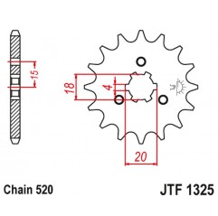 JT 2021/12 ZĘBATKA PRZEDNIA 2056 11 HONDA ATC 185/200 '80-86' (205611JT) (ŁAŃC. 520) NA ZAMÓWIENIE