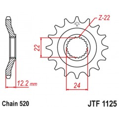 JT 2021/12 ZĘBATKA PRZEDNIA 405 16 APRILIA 600 '85-'87 (40516JT) (ŁAŃC. 520)