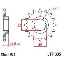 JT 2021/12 ZĘBATKA PRZEDNIA 335 15 HONDA CB 750 F/K '77-78' (33515JT) (ŁAŃC. 630) NA ZAMÓWIENIE