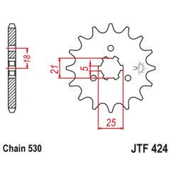 JT 2021/12 ZĘBATKA PRZEDNIA 424 14 SUZUKI GT 380/550/750 (42414JT) (ŁAŃC. 530) NA ZAMÓWIENIE