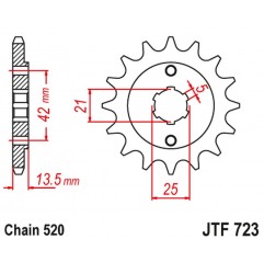 JT 2021/12 ZĘBATKA PRZEDNIA 723 14 CAGIVA 350 ELEPHANT (72314JT) (ŁAŃC. 520) NA ZAMÓWIENIE