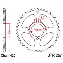 JT 2021/12 ZĘBATKA TYLNA 257 41 HONDA C 50/70 '75-87' (25741JT) (ŁAŃ420) NA ZAMÓWIENIE