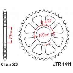 JT 2021/12 ZĘBATKA TYLNA 4465 50 KAWASAKI KLT 200/250 '82-85' (446550JT) (ŁAŃC.520) NA ZAMÓWIENIE