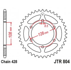 JT 2021/12 ZĘBATKA TYLNA 902 42 SUZUKI TS 100/125 '82-84, DR 100 '83-90 (90242JT) (ŁAŃC. 428)